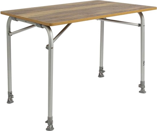 Bo Camp campingtafel met houtlook tafelblad en opklapbare aluminium poten.